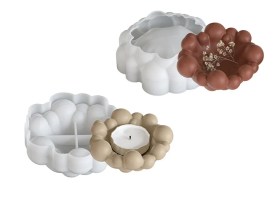 Molde silicona porta vela burbujas 